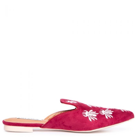 Cape Robbin Cell-18 Embroidered Mules in Wine Sz 6.5 - Picture 6 of 16